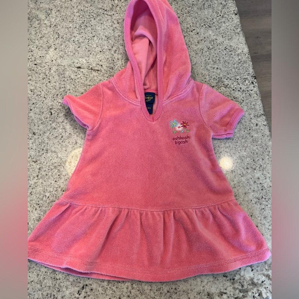 Osh Kosh Baby girl swimsuit coverup Terry cloth 6-9 months